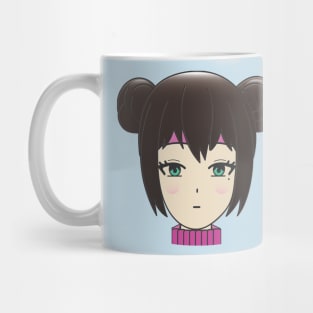 ANIME DRAWINGS DARK HAIR GIRL RED HEAD GREEN EYES DESIGN Mug